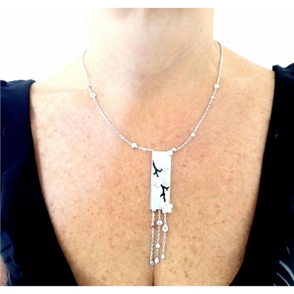 Authentic! Van Cleef & Arpels Miroir Des Eaux 18k Gold Diamond MOP Necklace - Picture 4 of 12